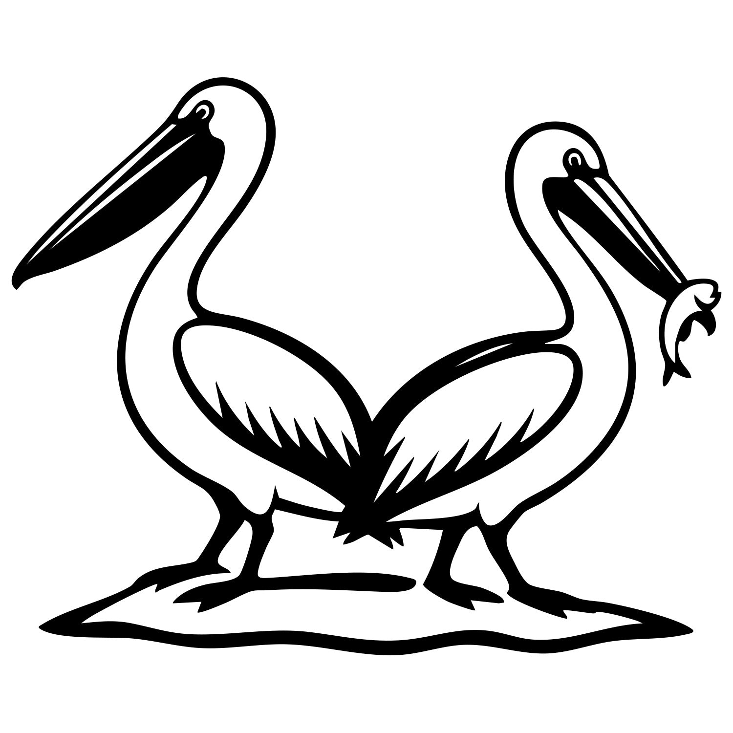 Pelican DXF File – CNC Cutting Design | ABPELICAN129