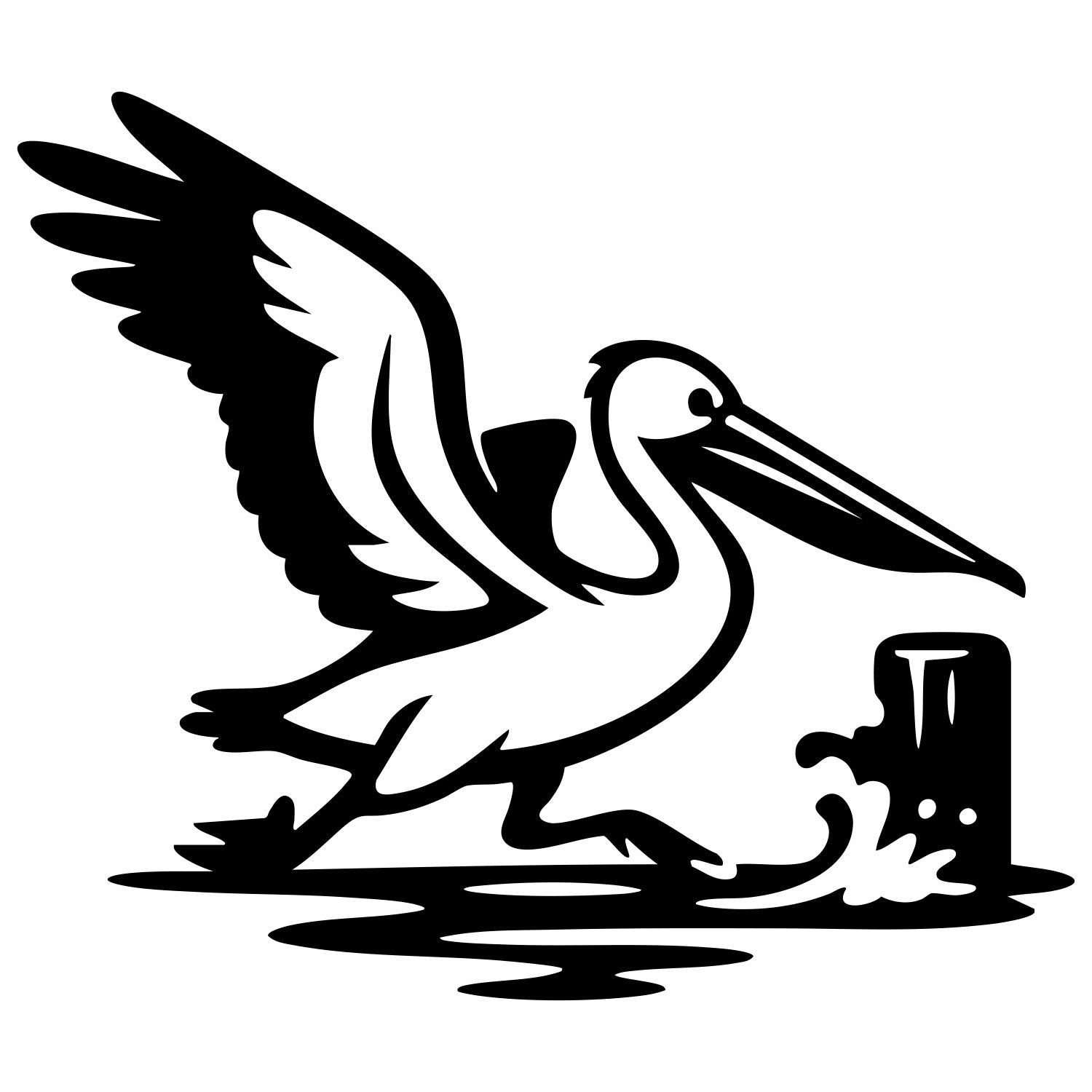 Pelican DXF File – CNC Cutting Design | ABPELICAN75