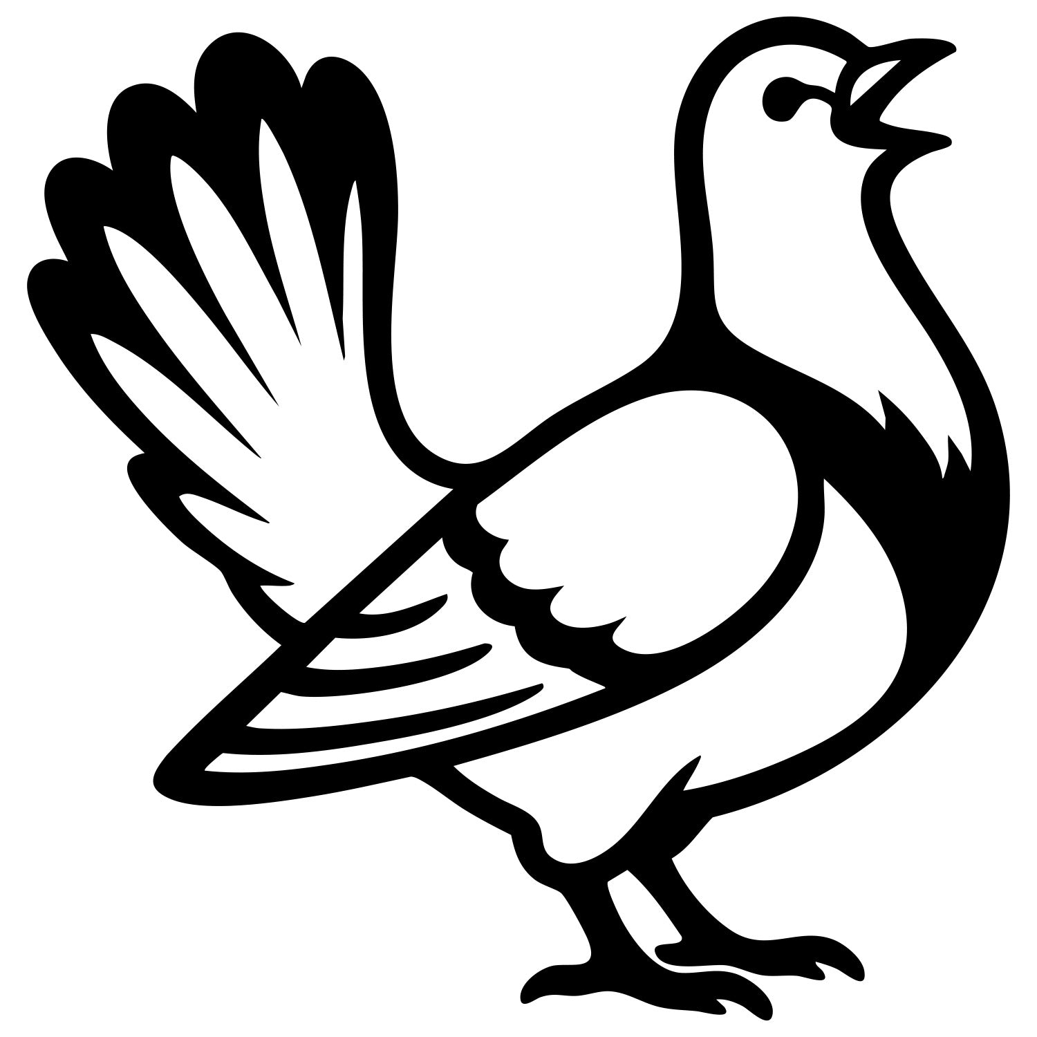 Pigeon DXF File – CNC Cutting Design | ABPIGEON101