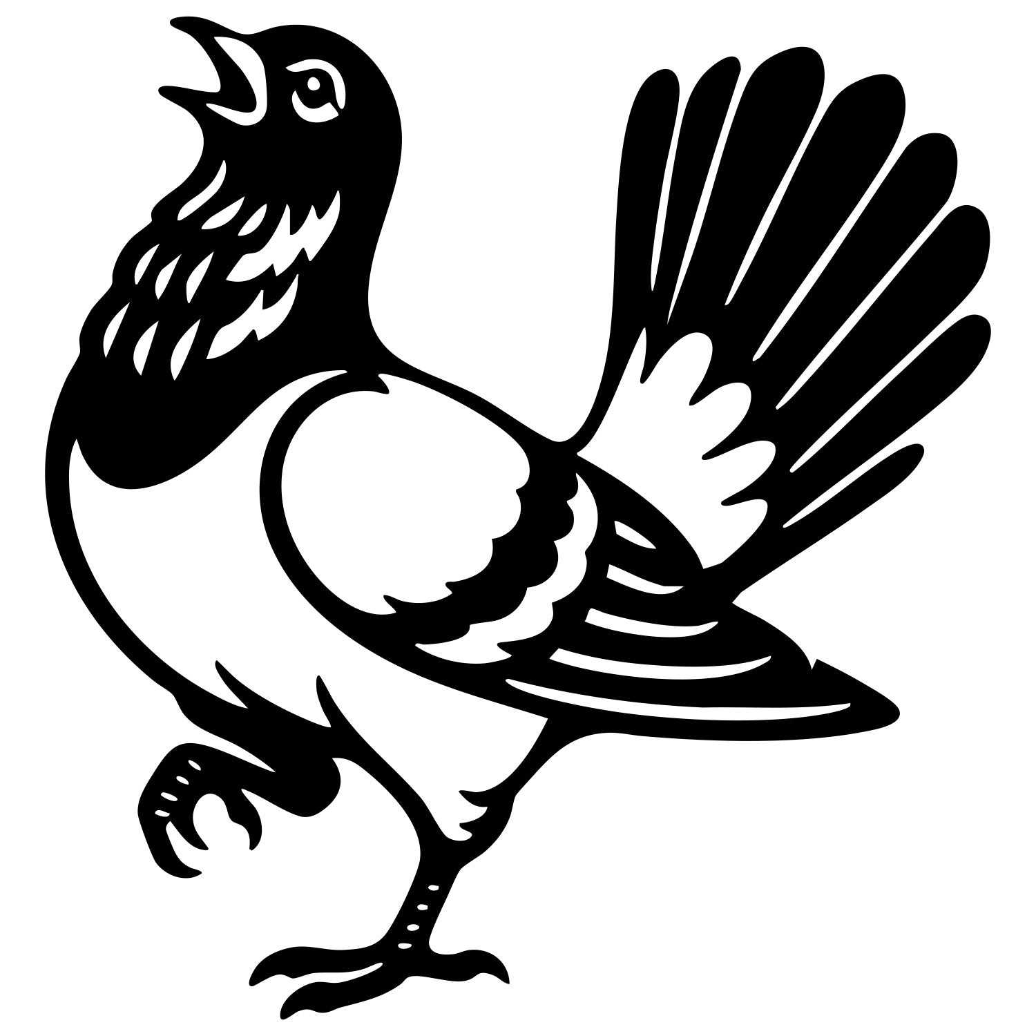 Pigeon DXF File – CNC Cutting Design | ABPIGEON104