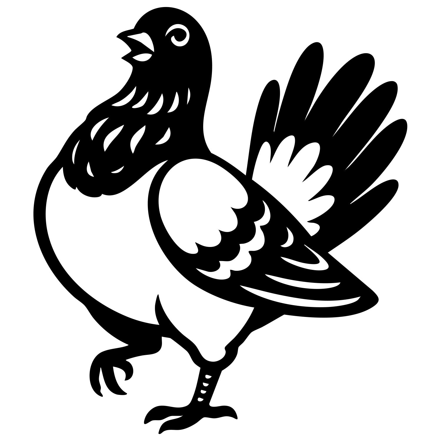 Pigeon DXF File – CNC Cutting Design | ABPIGEON113