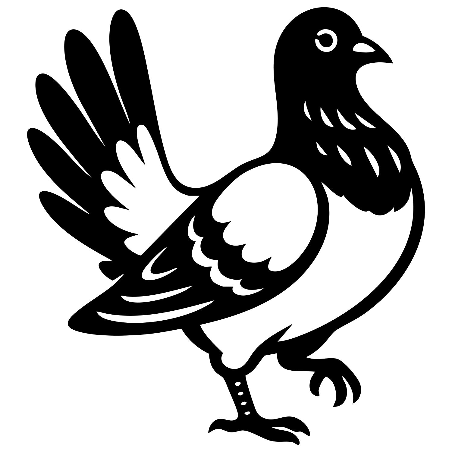 Pigeon DXF File – CNC Cutting Design | ABPIGEON114