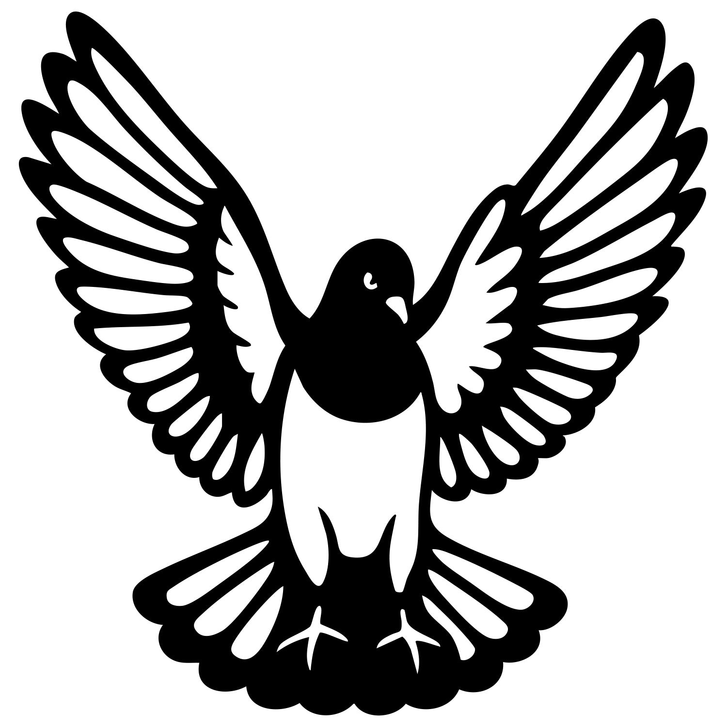 Pigeon DXF File – CNC Cutting Design | ABPIGEON13