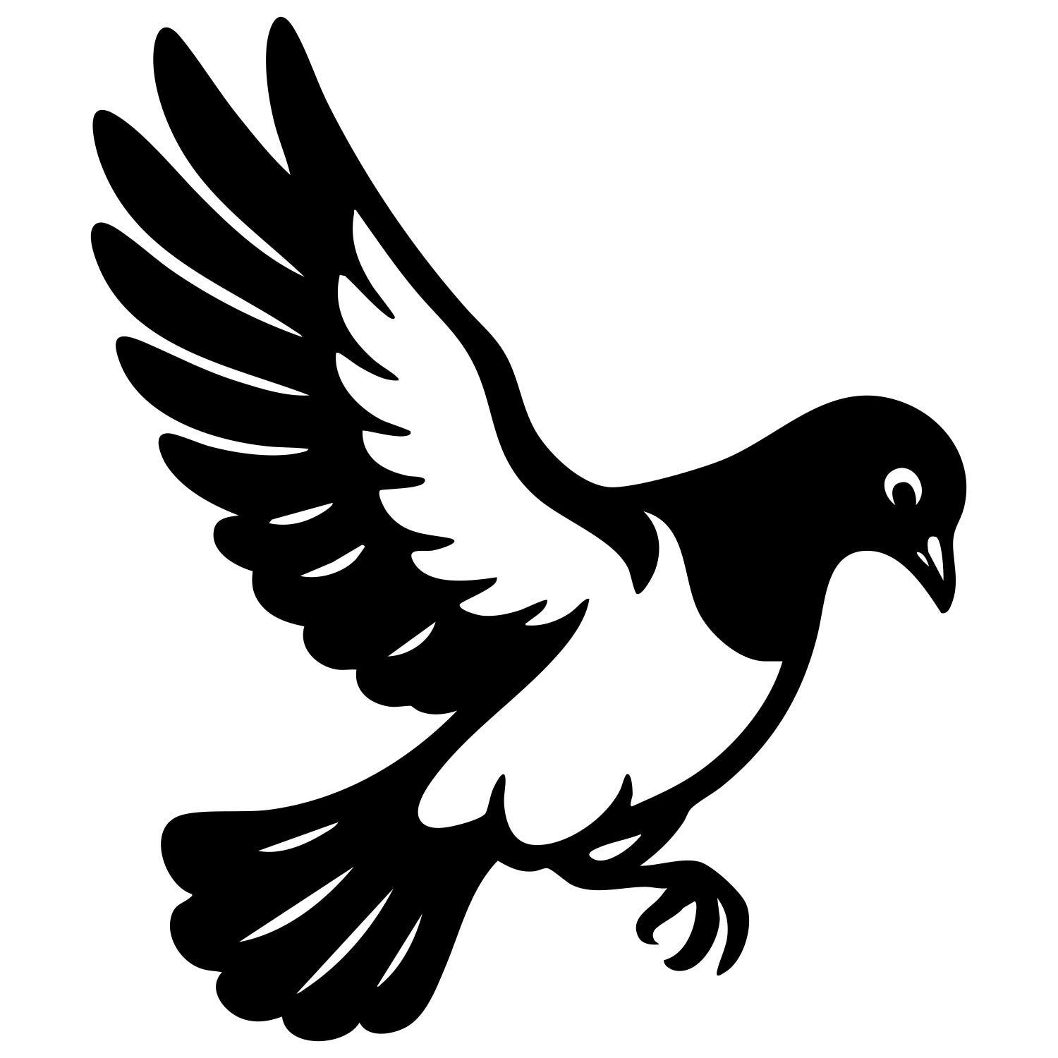 Pigeon DXF File – CNC Cutting Design | ABPIGEON18