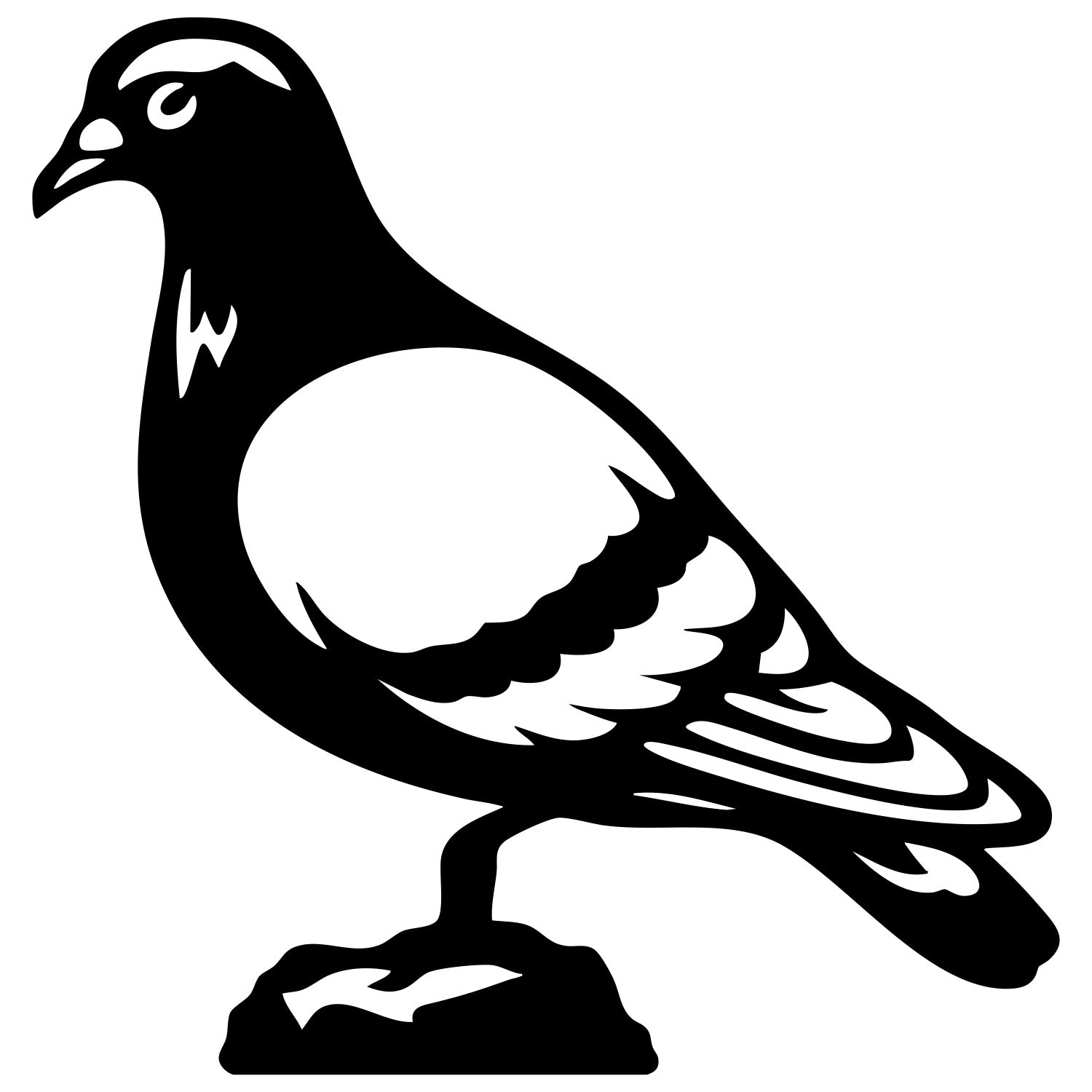 Pigeon DXF File – CNC Cutting Design | ABPIGEON20