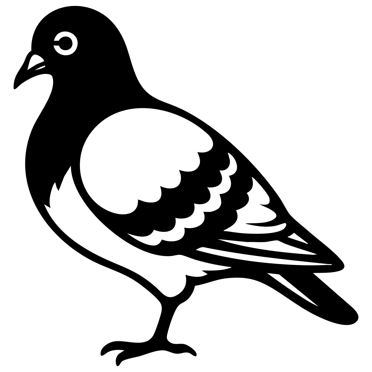 Pigeon DXF File – CNC Cutting Design | ABPIGEON22