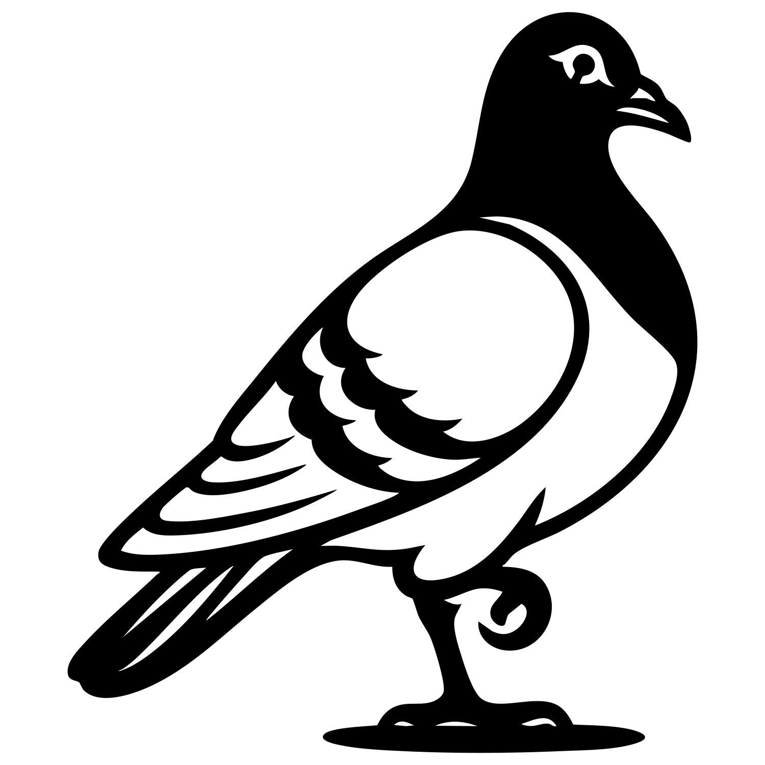 Pigeon DXF File – CNC Cutting Design | ABPIGEON23