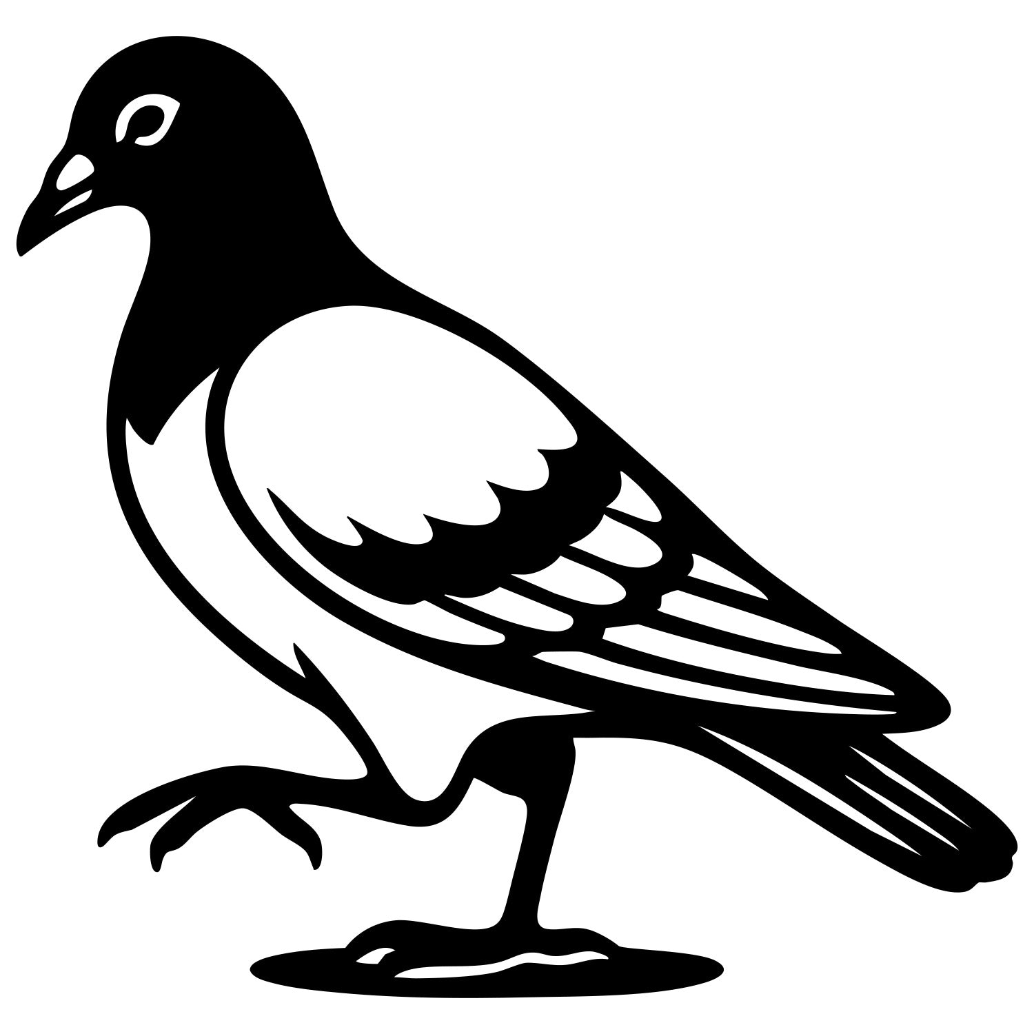 Pigeon DXF File – CNC Cutting Design | ABPIGEON26