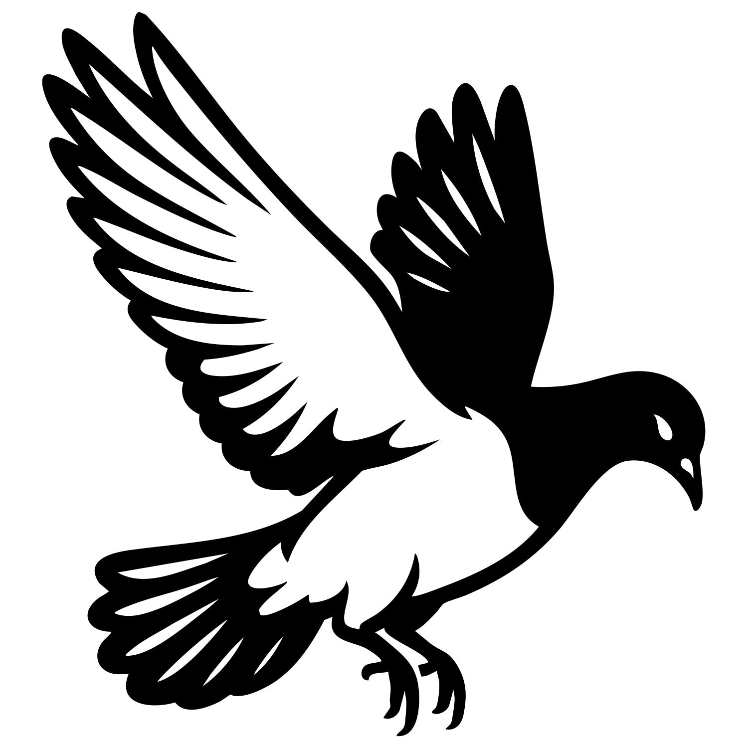 Pigeon DXF File – CNC Cutting Design | ABPIGEON28