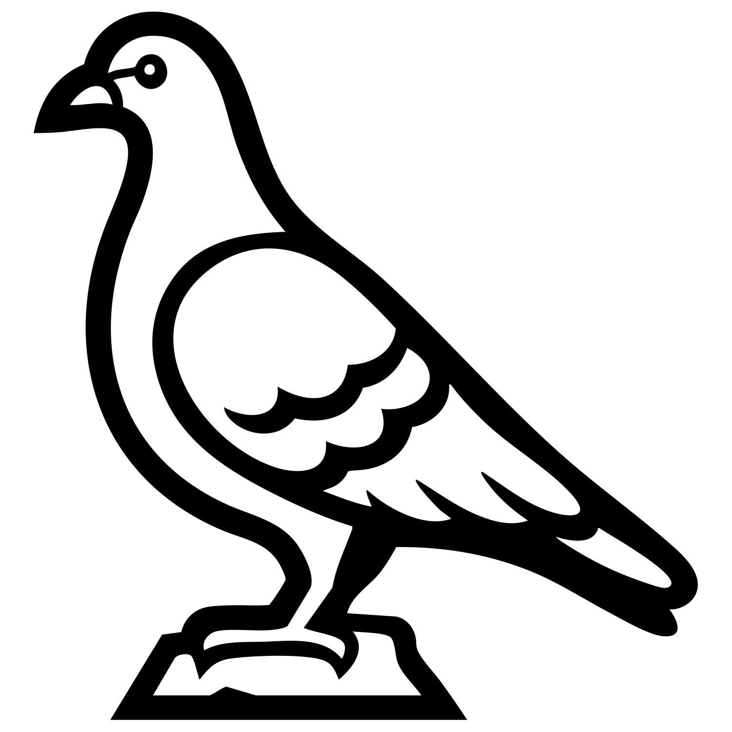 Pigeon DXF File – CNC Cutting Design | ABPIGEON3