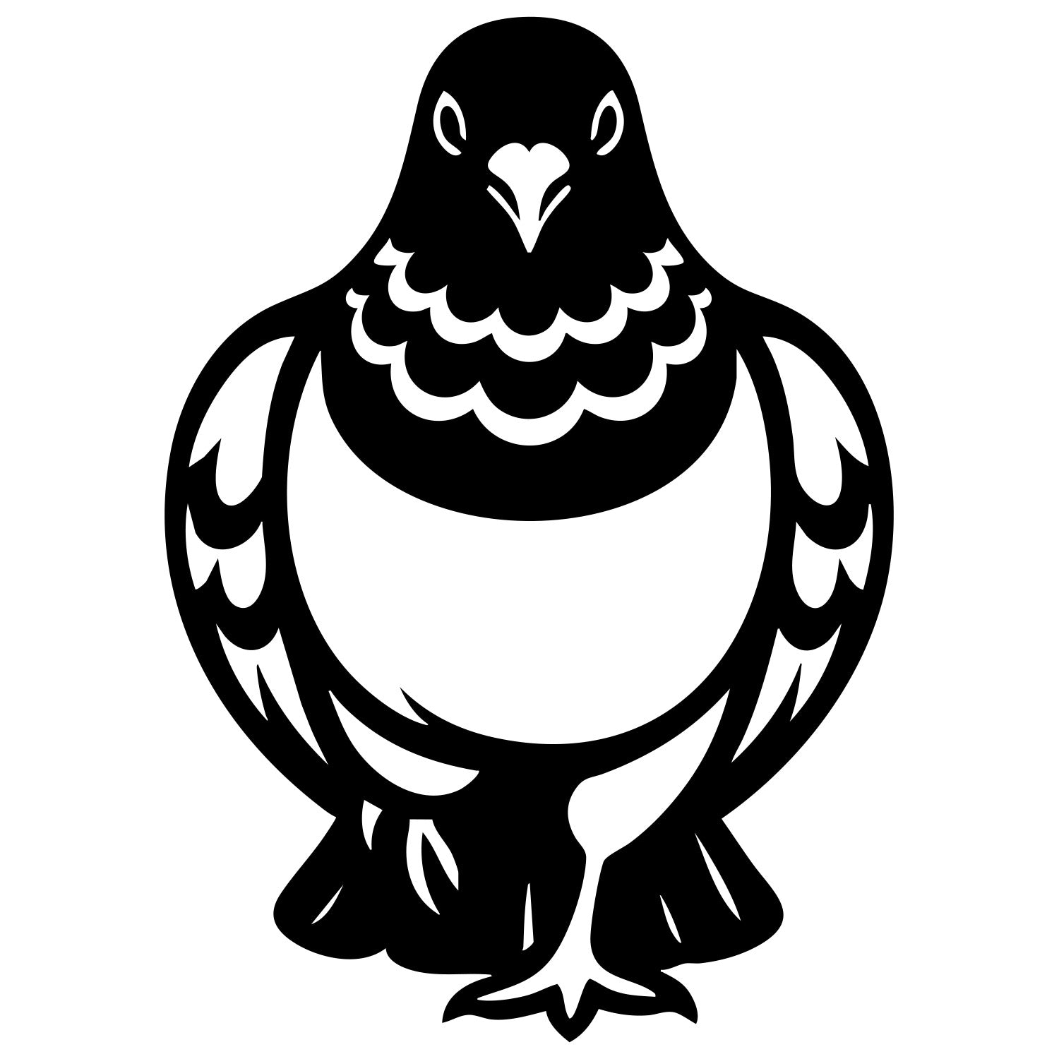 Pigeon DXF File – CNC Cutting Design | ABPIGEON33