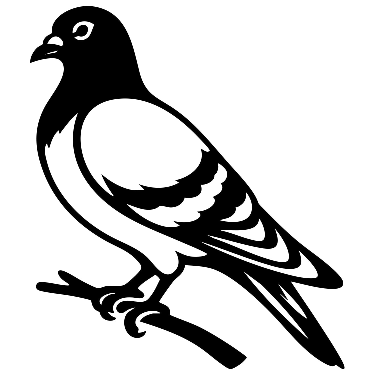 Pigeon DXF File – CNC Cutting Design | ABPIGEON35