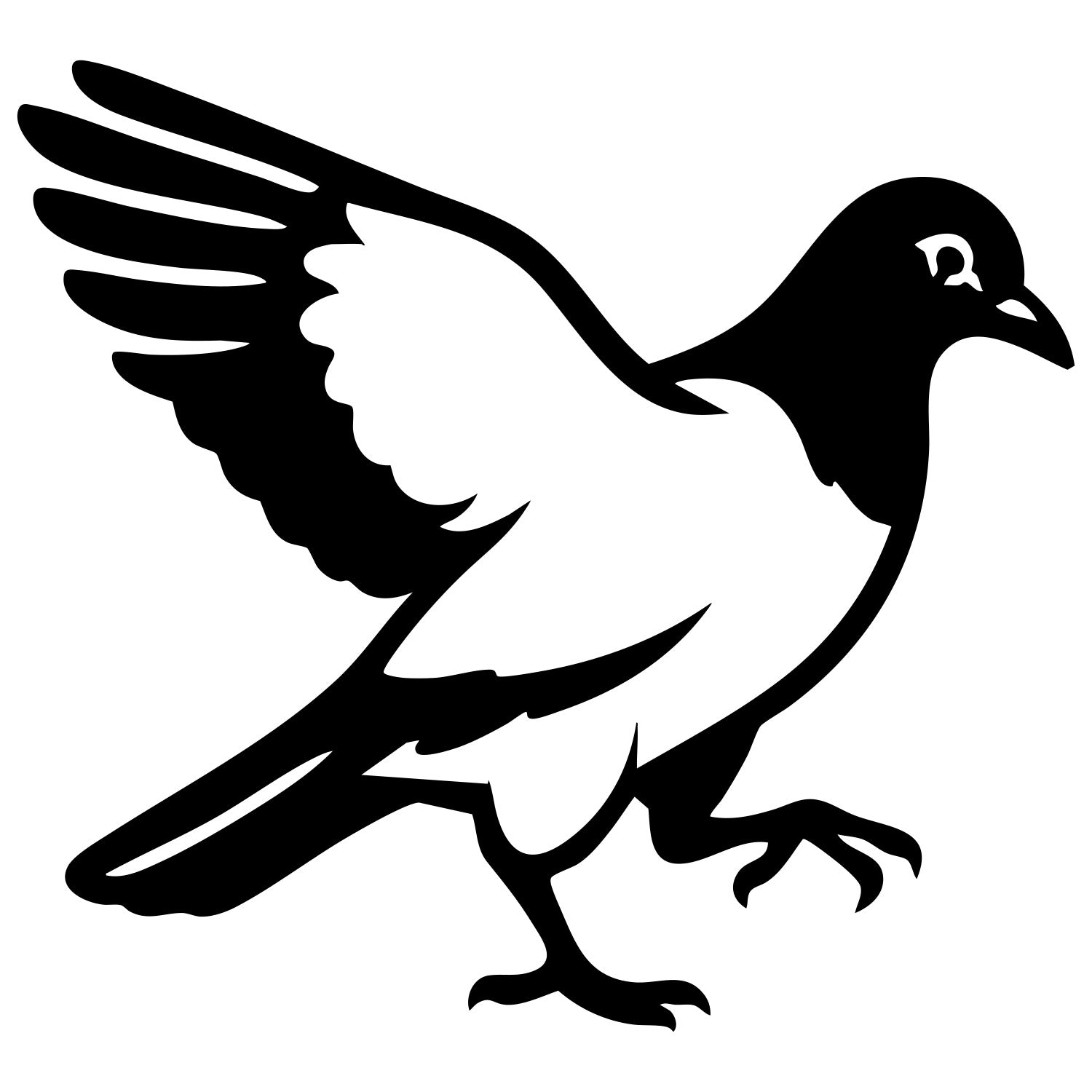 Pigeon DXF File – CNC Cutting Design | ABPIGEON36