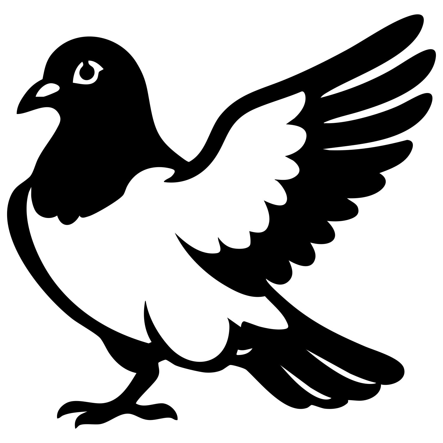 Pigeon DXF File – CNC Cutting Design | ABPIGEON37