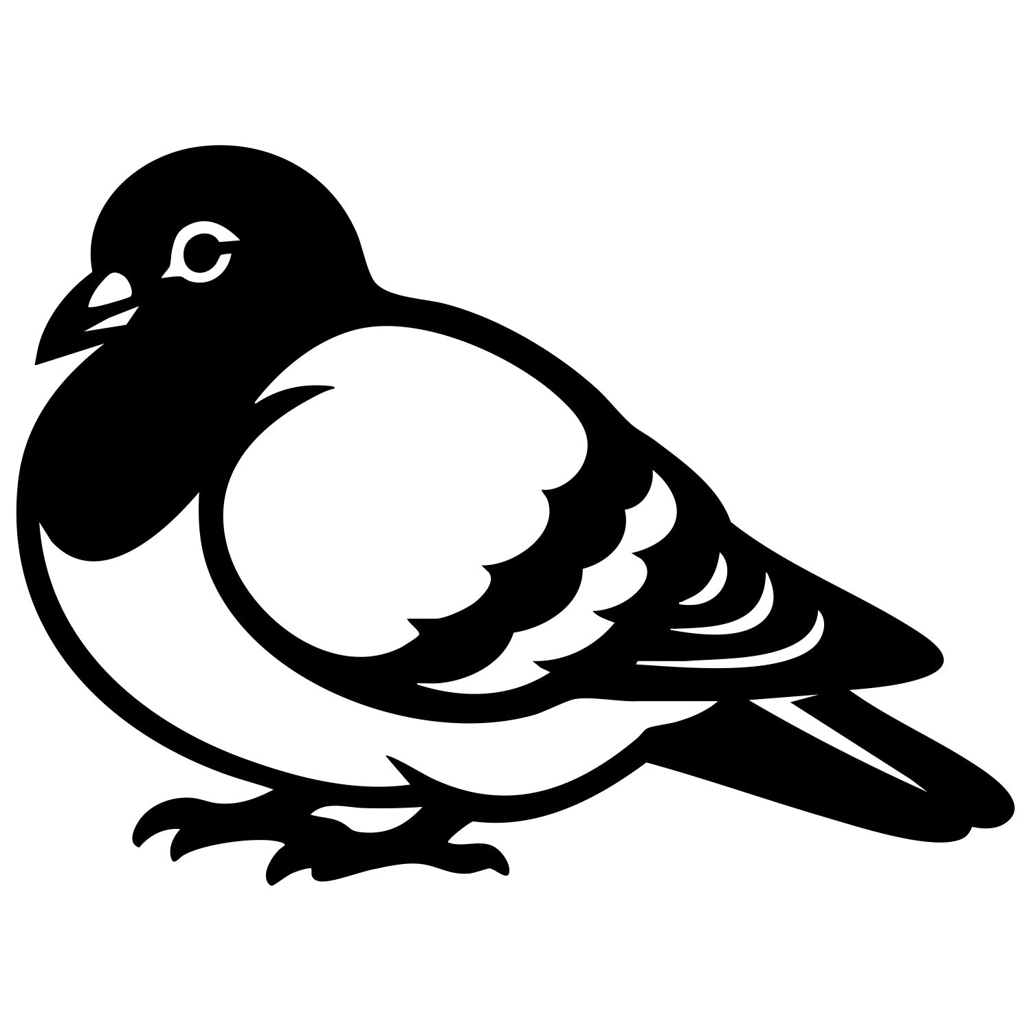 Pigeon DXF File – CNC Cutting Design | ABPIGEON38