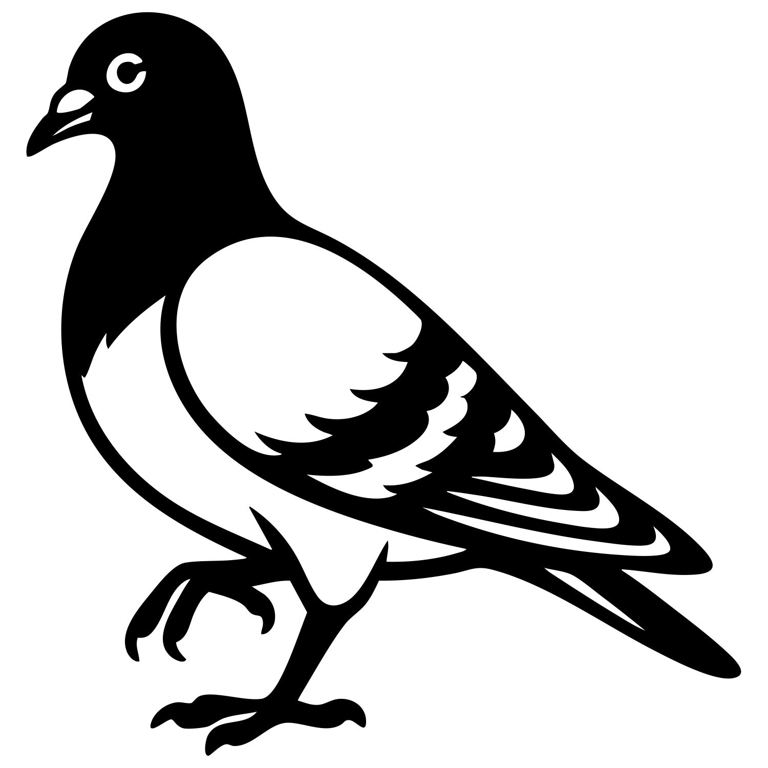 Pigeon DXF File – CNC Cutting Design | ABPIGEON43