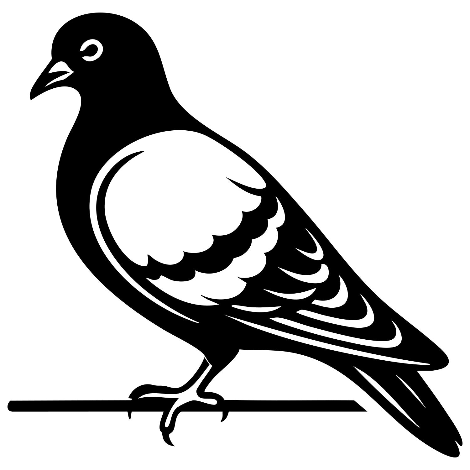 Pigeon DXF File – CNC Cutting Design | ABPIGEON46