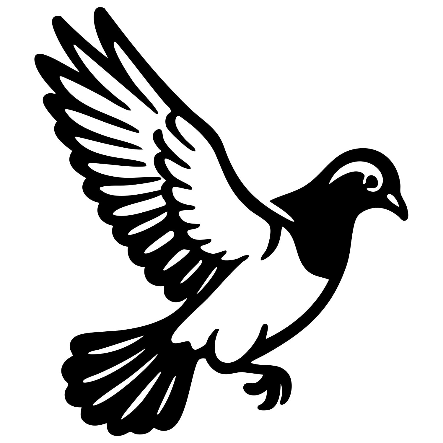 Pigeon DXF File – CNC Cutting Design | ABPIGEON49