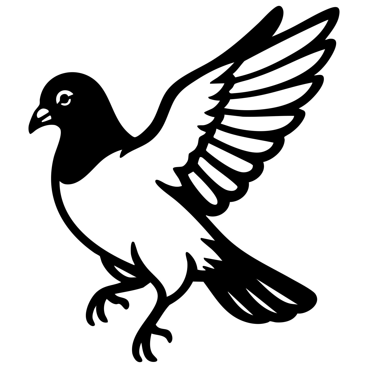 Pigeon DXF File – CNC Cutting Design | ABPIGEON52