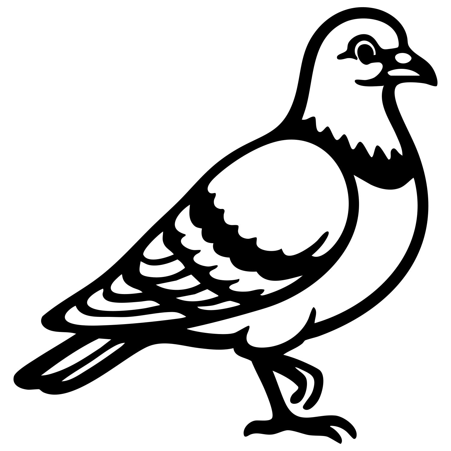 Pigeon DXF File – CNC Cutting Design | ABPIGEON53