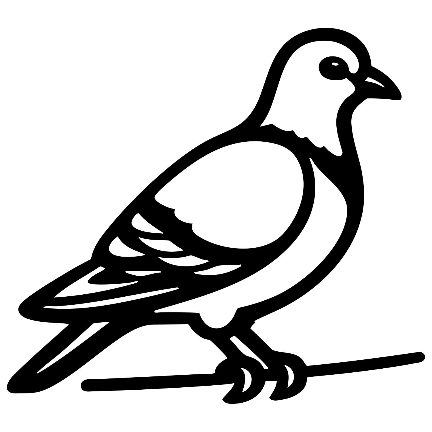 Pigeon DXF File – CNC Cutting Design | ABPIGEON55