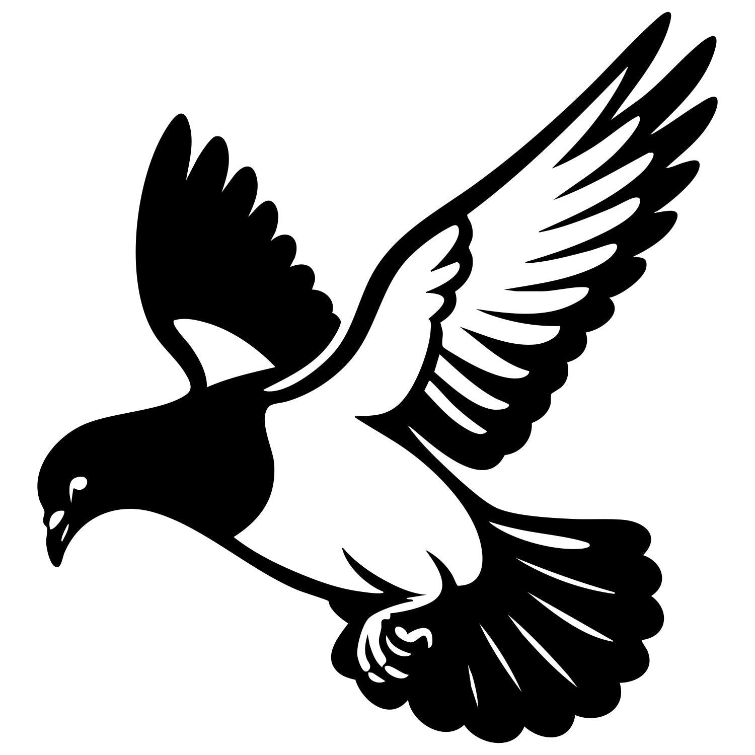 Pigeon DXF File – CNC Cutting Design | ABPIGEON56