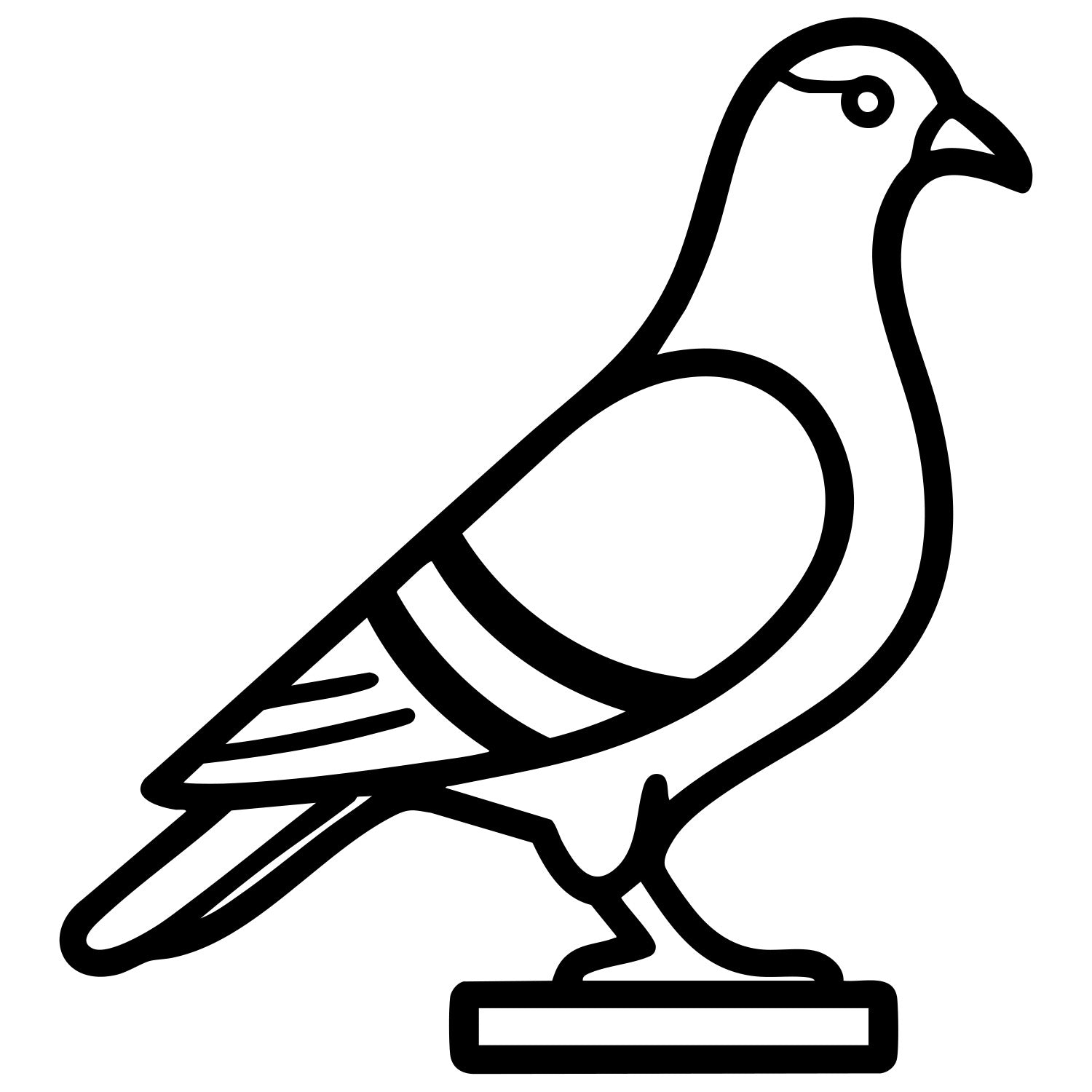 Pigeon DXF File – CNC Cutting Design | ABPIGEON6