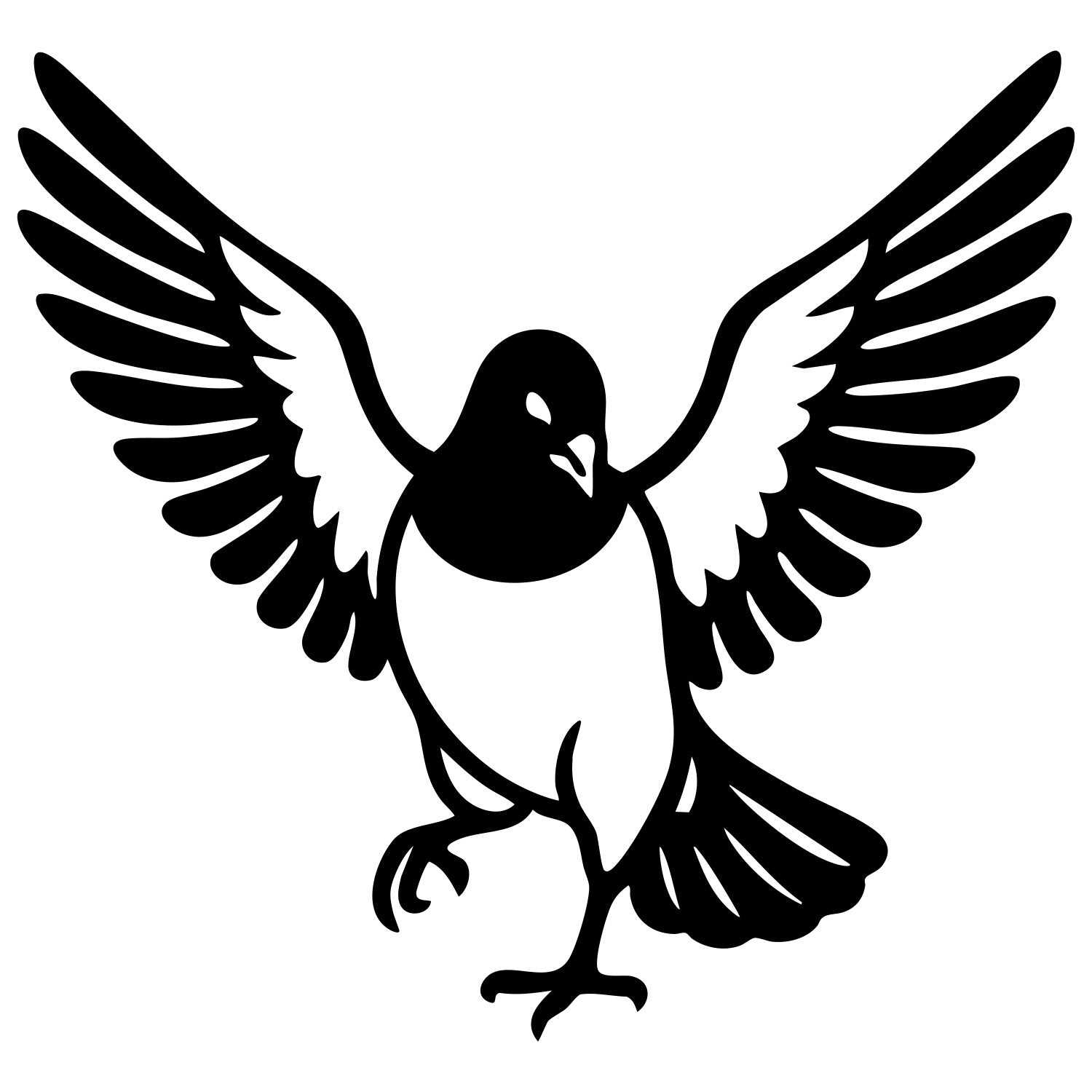 Pigeon DXF File – CNC Cutting Design | ABPIGEON60