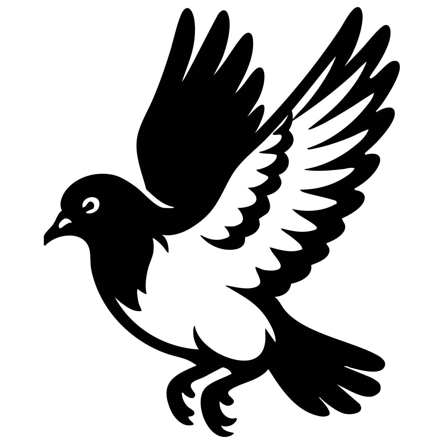 Pigeon DXF File – CNC Cutting Design | ABPIGEON64