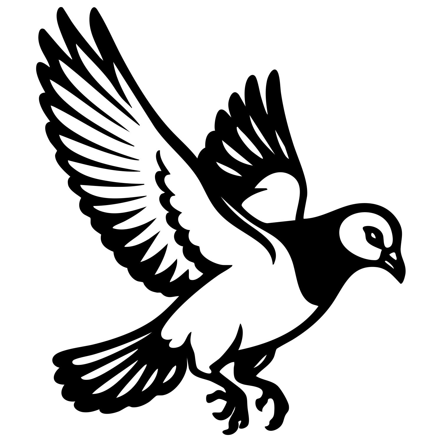 Pigeon DXF File – CNC Cutting Design | ABPIGEON65