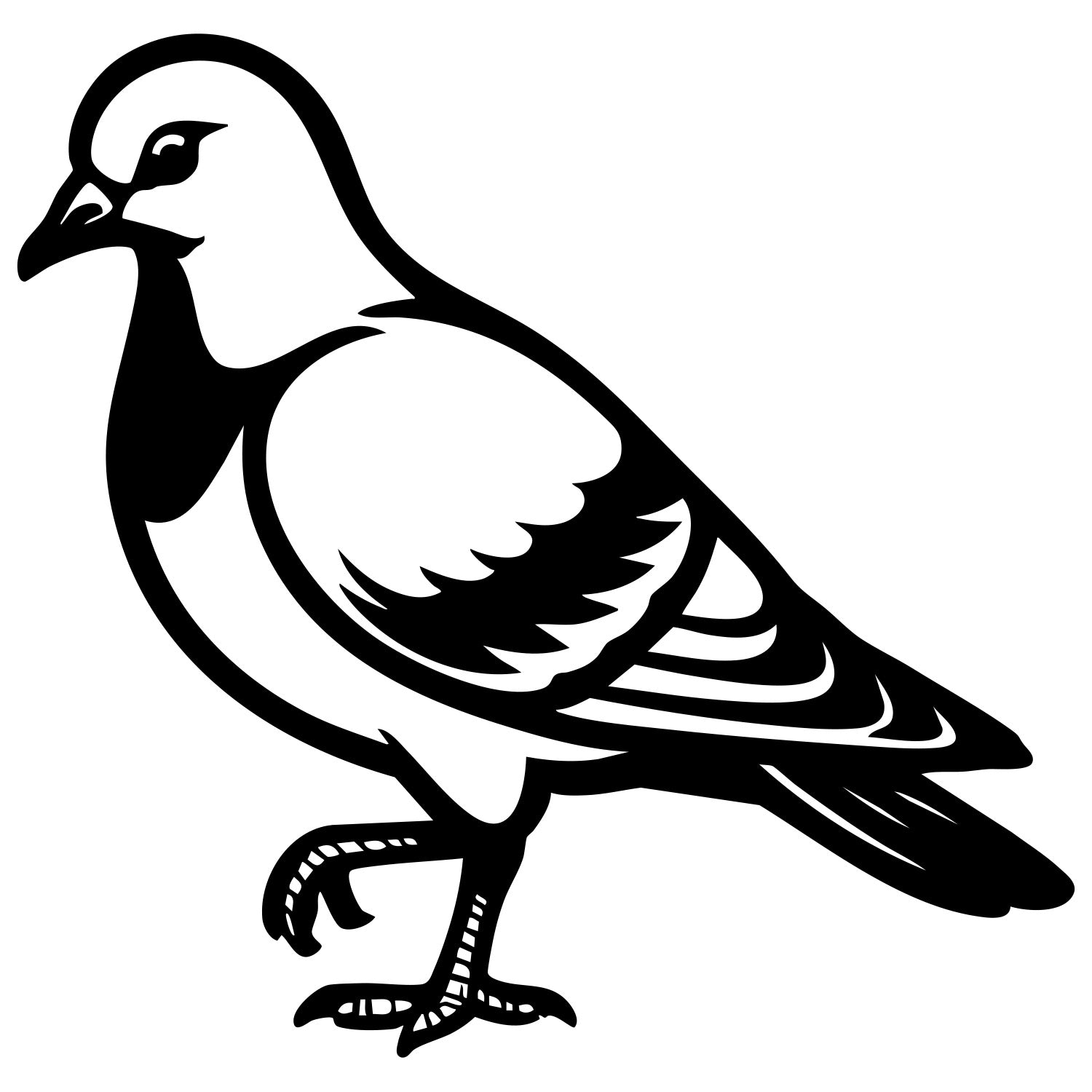 Pigeon DXF File – CNC Cutting Design | ABPIGEON81