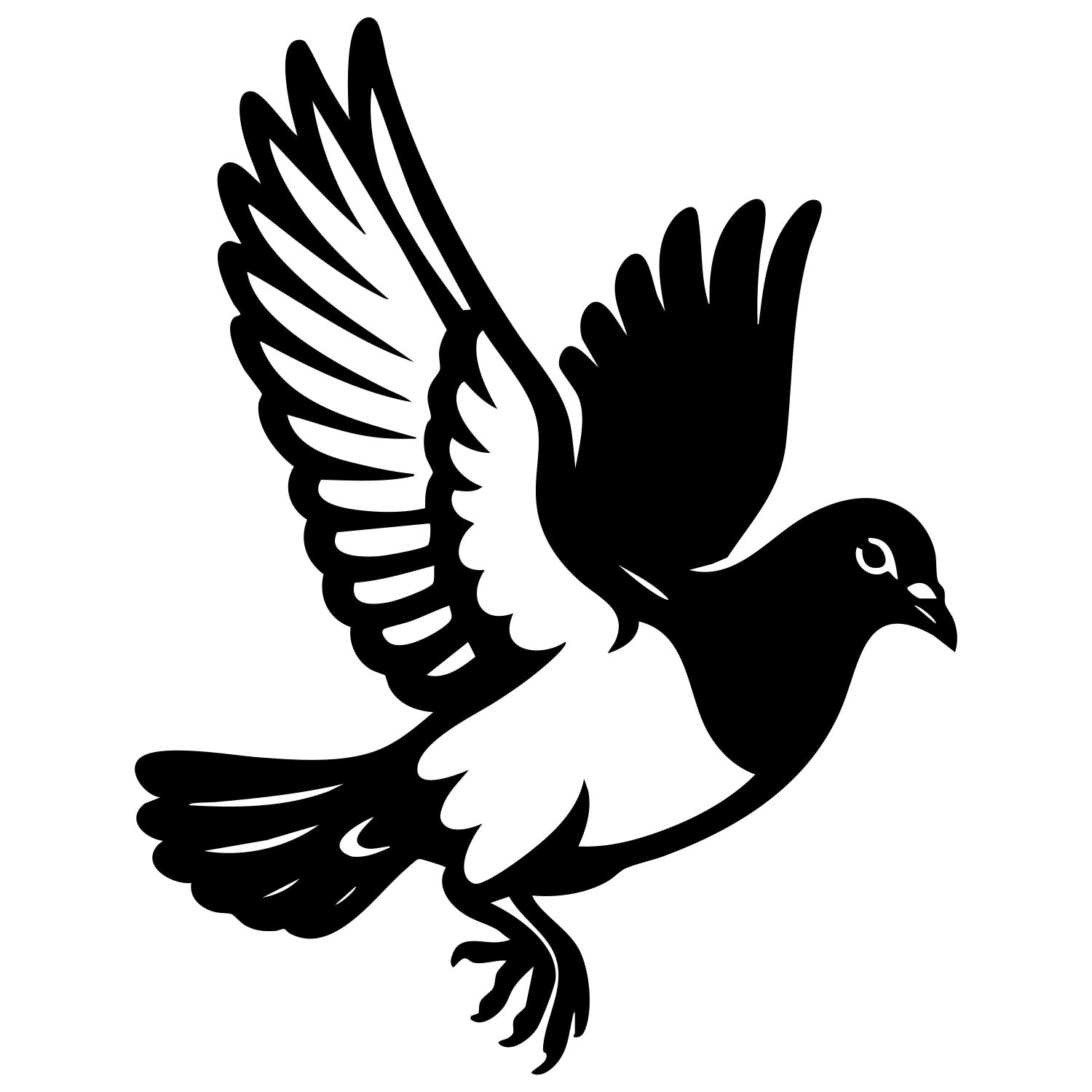 Pigeon DXF File – CNC Cutting Design | ABPIGEON83