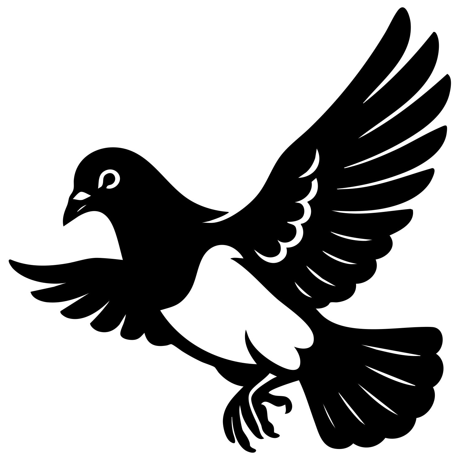 Pigeon DXF File – CNC Cutting Design | ABPIGEON84