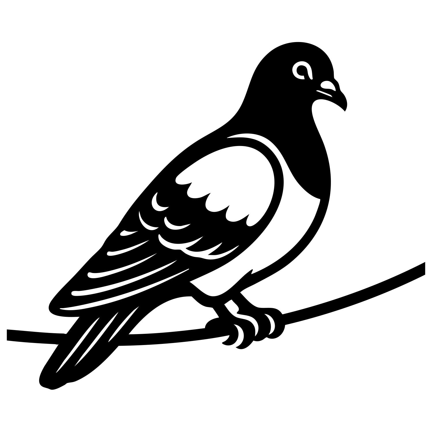 Pigeon DXF File – CNC Cutting Design | ABPIGEON85