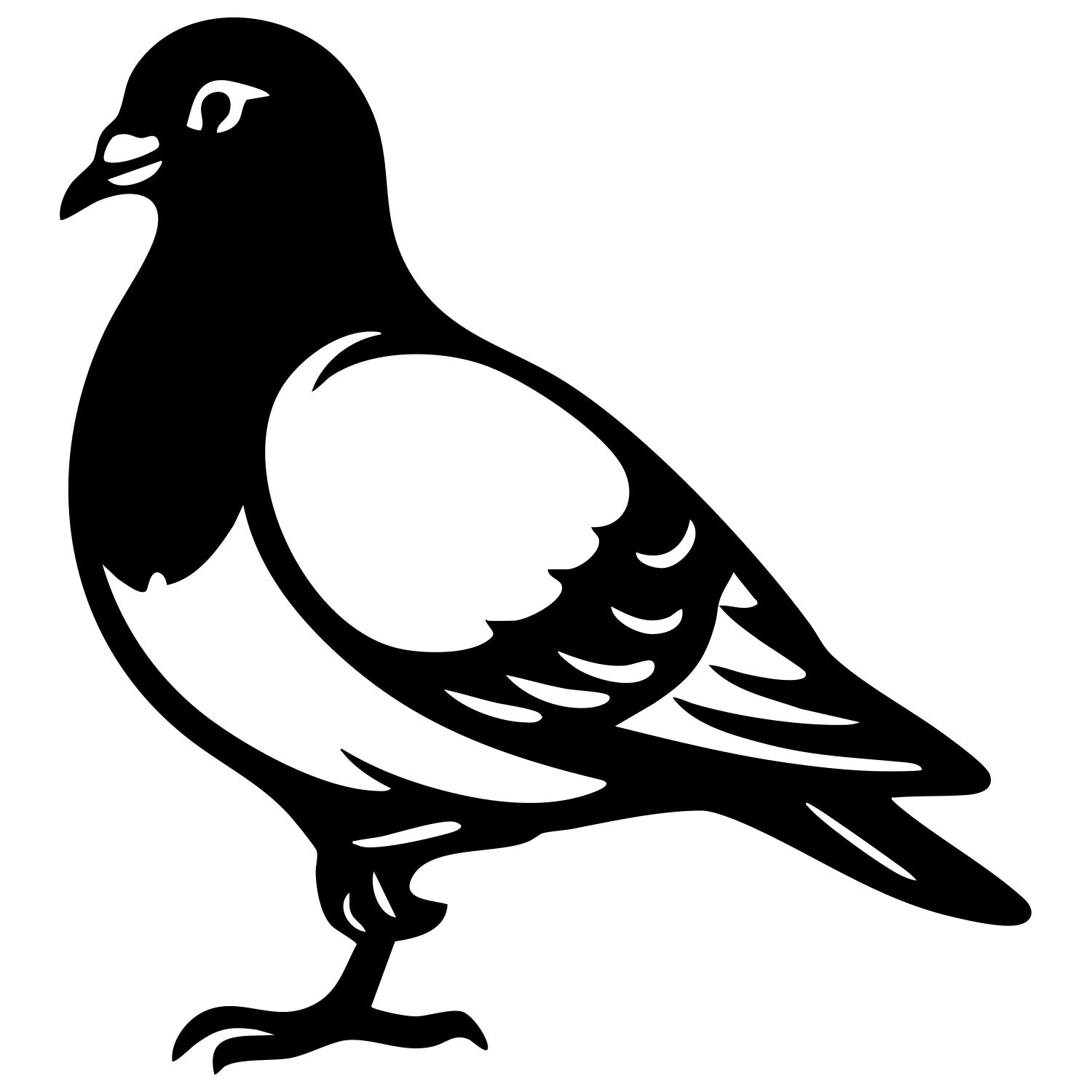 Pigeon DXF File – CNC Cutting Design | ABPIGEON86