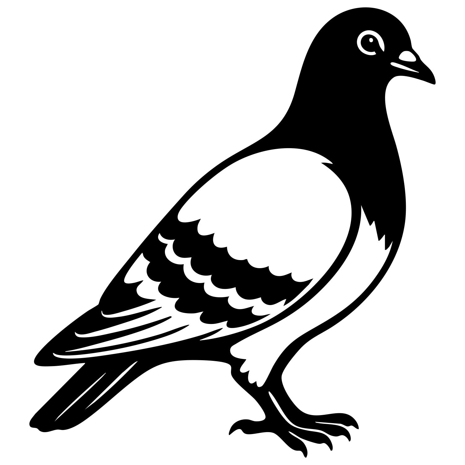 Pigeon DXF File – CNC Cutting Design | ABPIGEON89