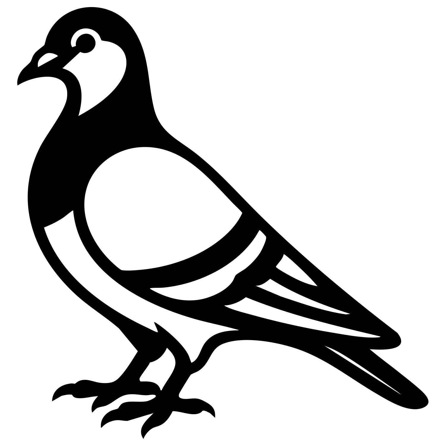 Pigeon DXF File – CNC Cutting Design | ABPIGEON9