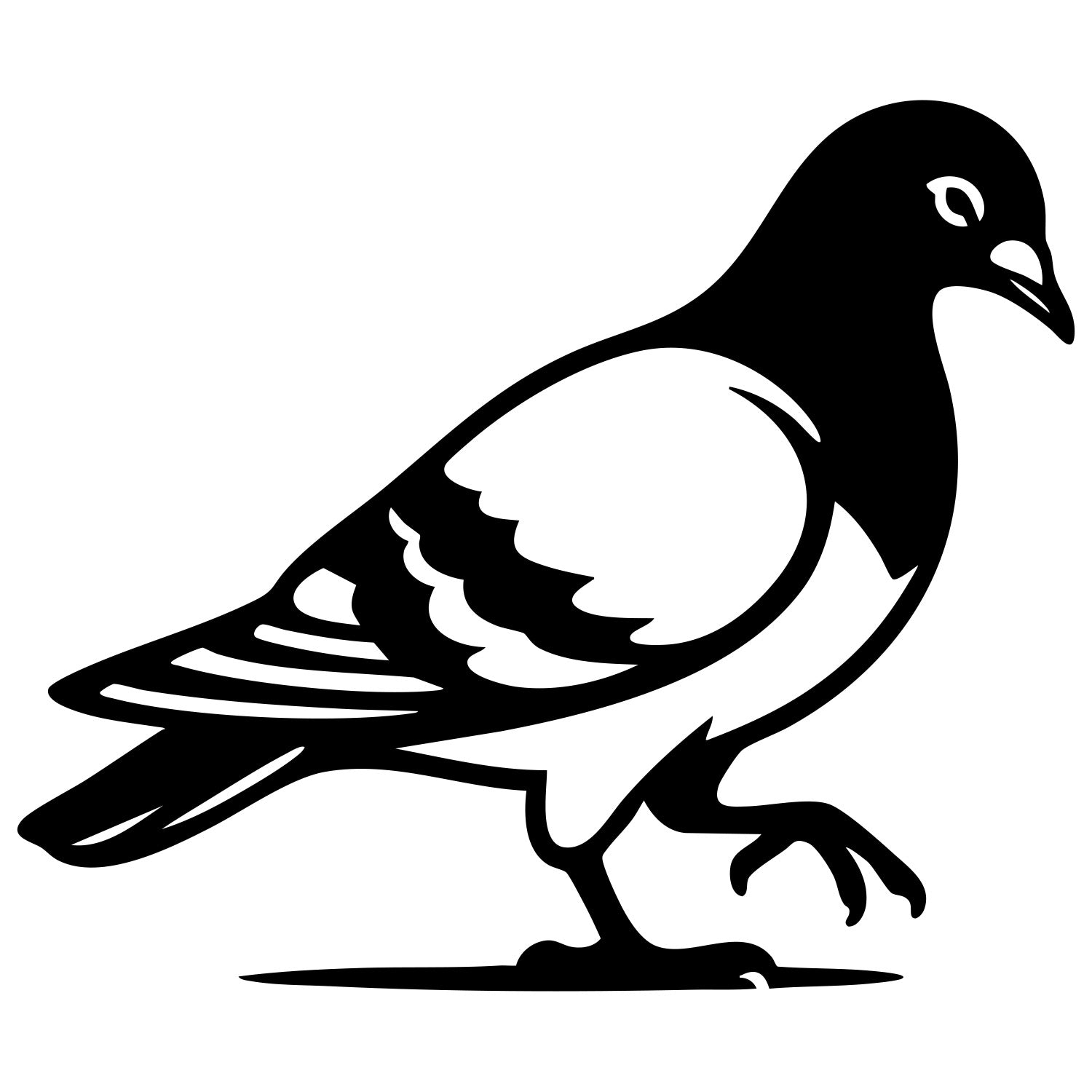 Pigeon DXF File – CNC Cutting Design | ABPIGEON91