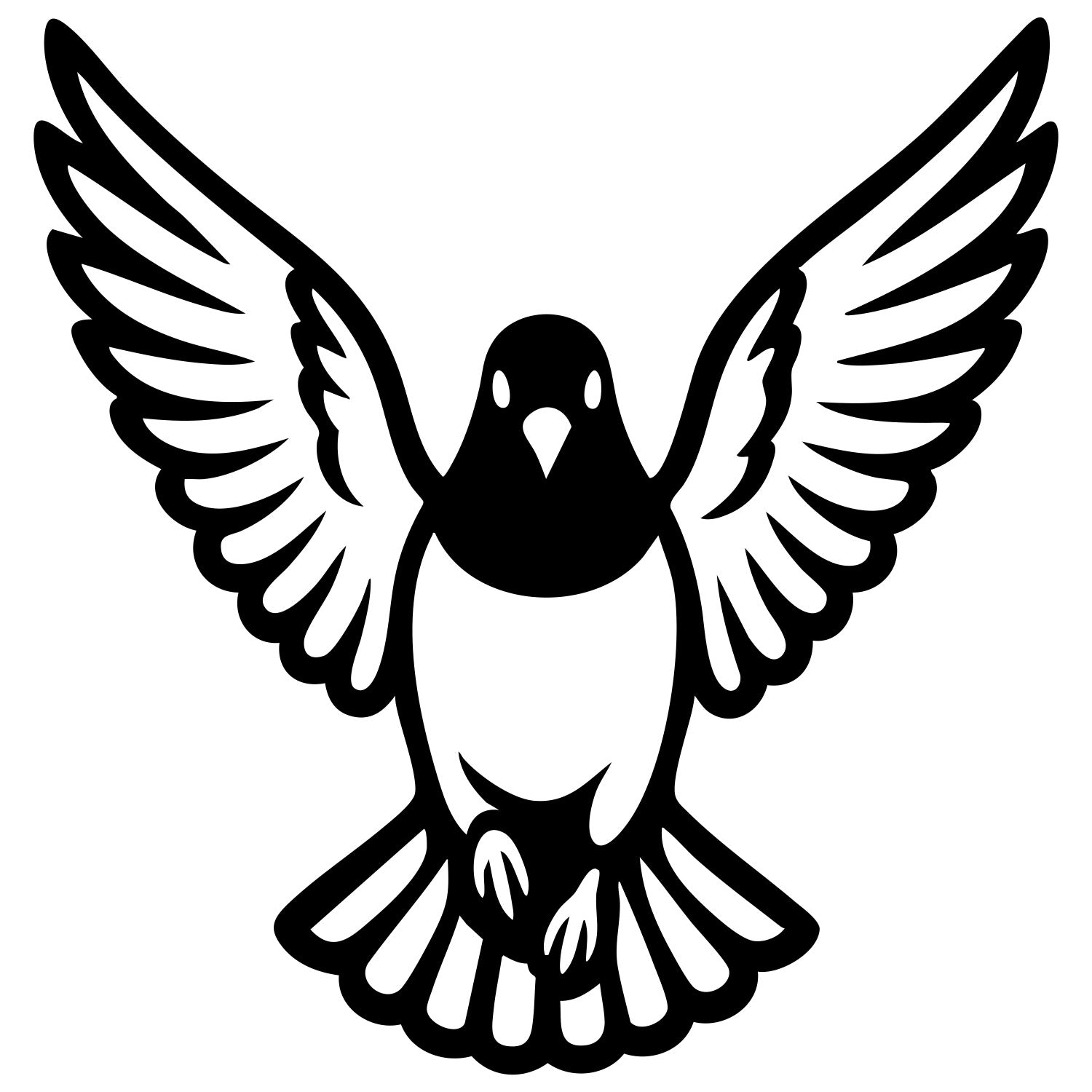 Pigeon DXF File – CNC Cutting Design | ABPIGEON95