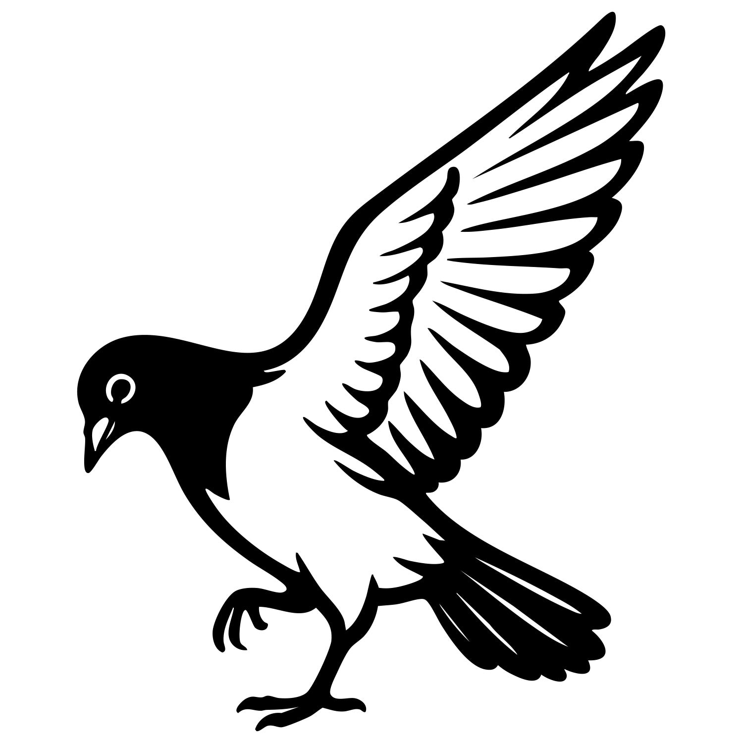 Pigeon DXF File – CNC Cutting Design | ABPIGEON96