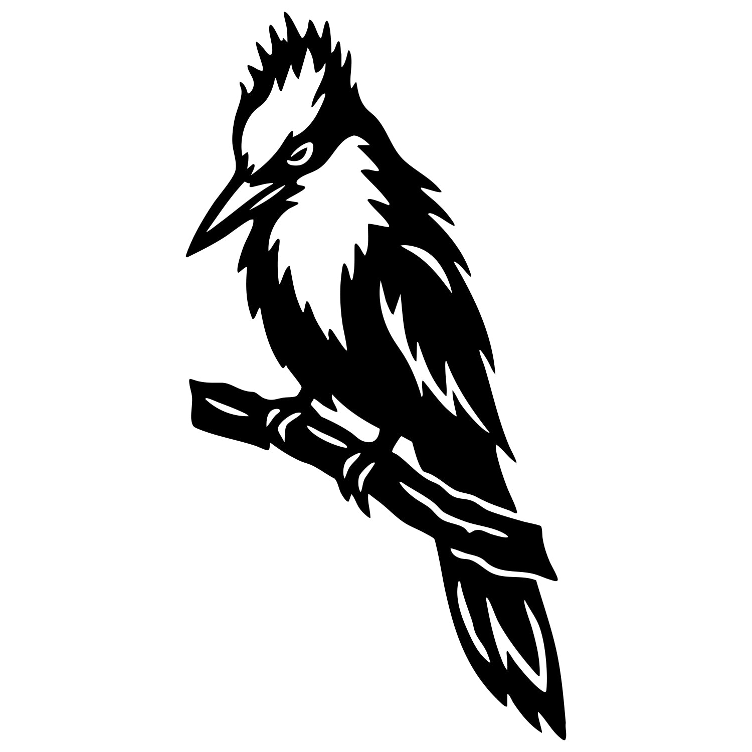 Pileated Woodpecker DXF File – CNC Cutting Design | ABWOODPECKER3