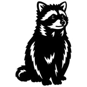 Raccoon Silhouette DXF File – CNC Cutting Design | AWRACCOON1