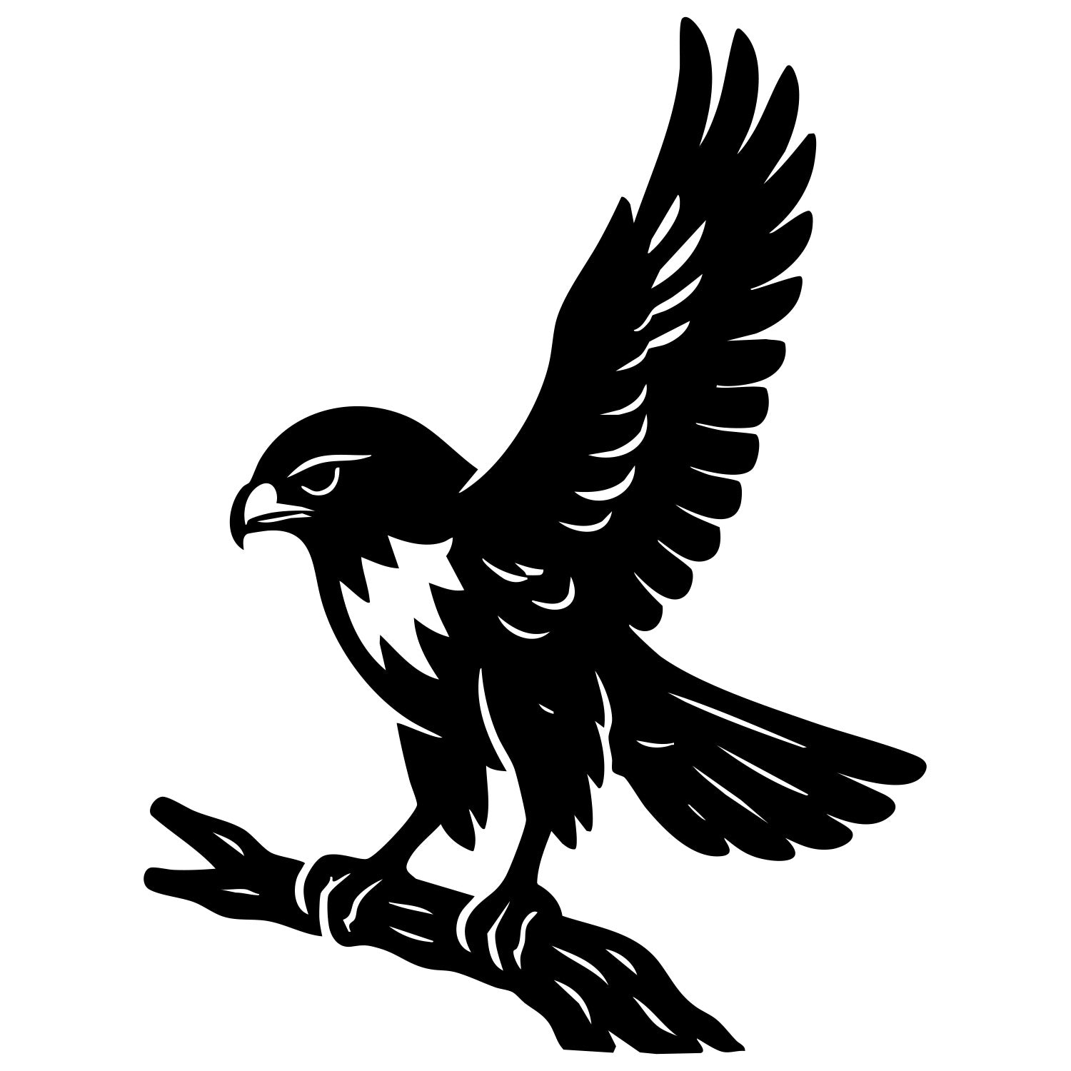 Red-tailed Hawk DXF File – CNC Cutting Design | ABHAWK105