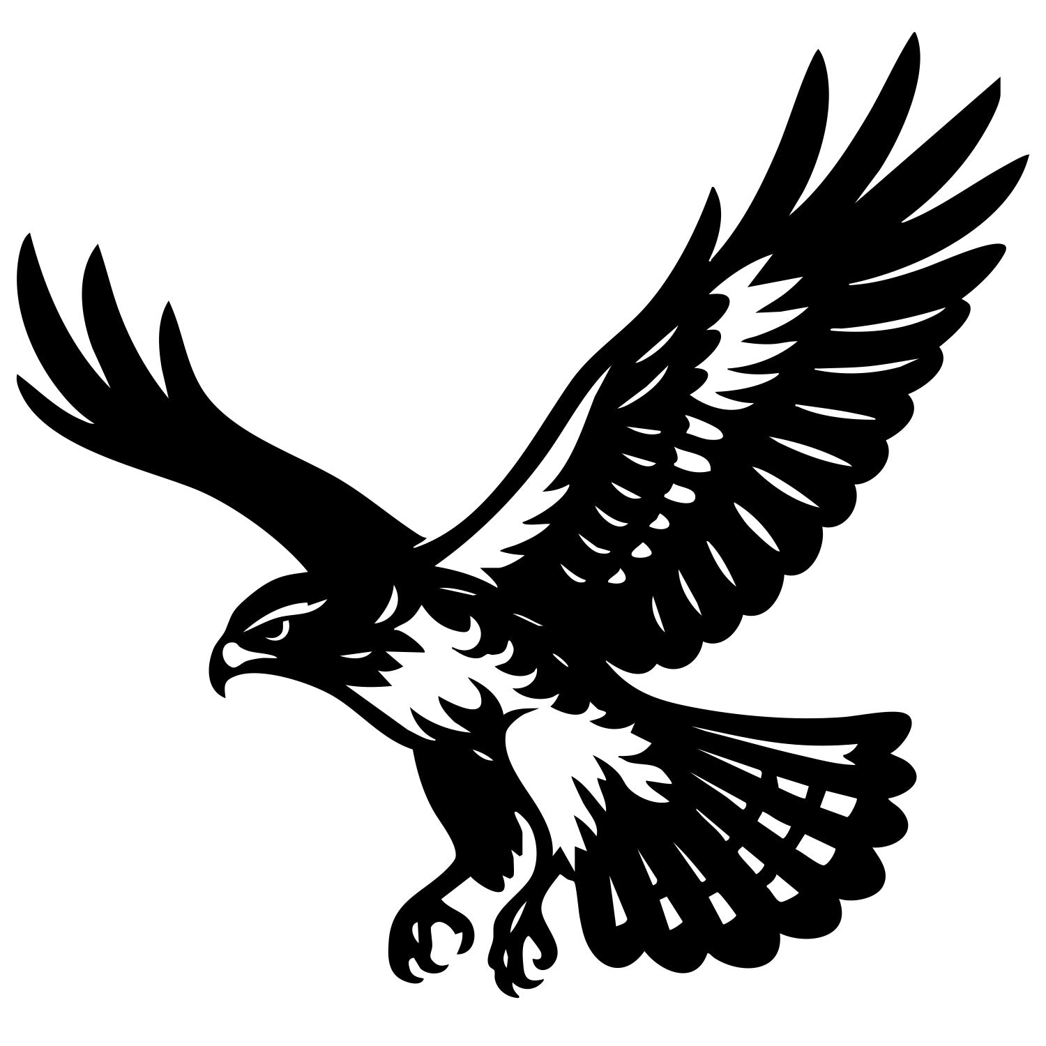 Red-tailed Hawk DXF File – CNC Cutting Design | ABHAWK107