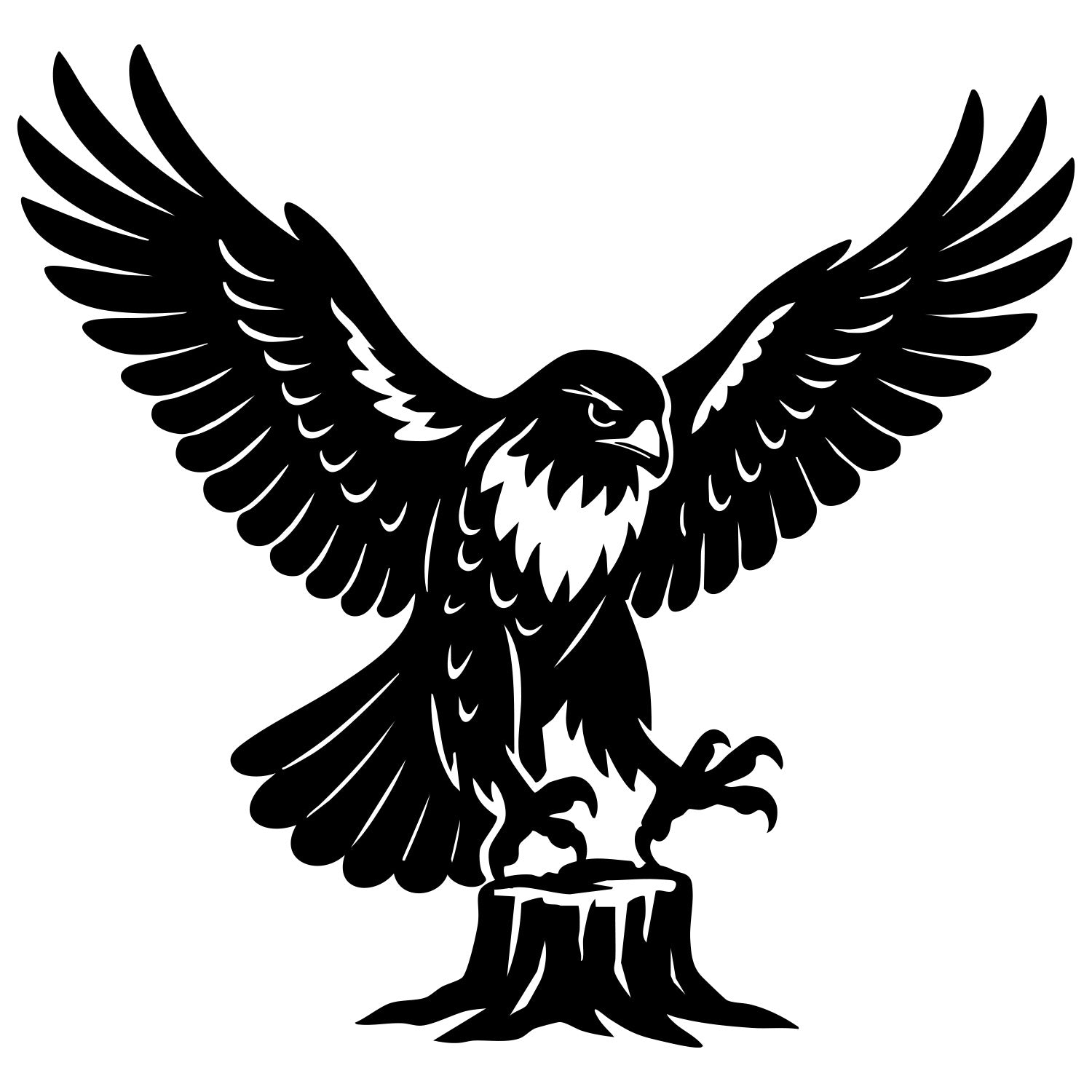 Red-tailed Hawk DXF File – CNC Cutting Design | ABHAWK109