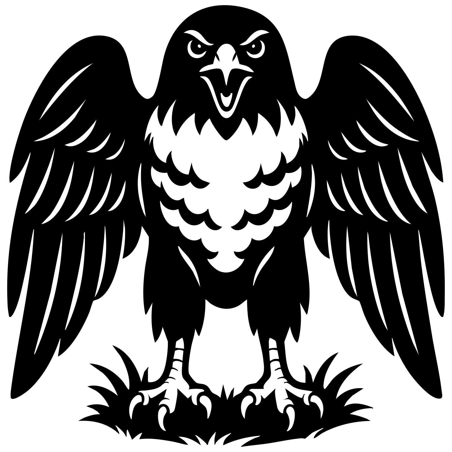 Red-tailed Hawk DXF File – CNC Cutting Design | ABHAWK11