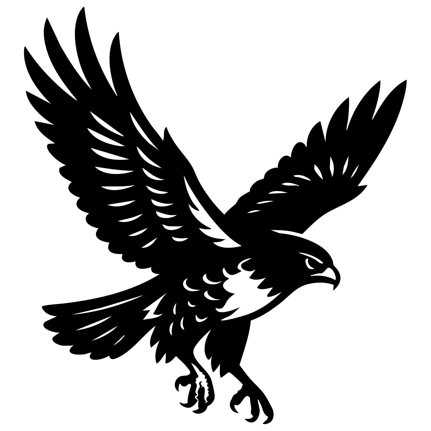 Red-tailed Hawk DXF File – CNC Cutting Design | ABHAWK14