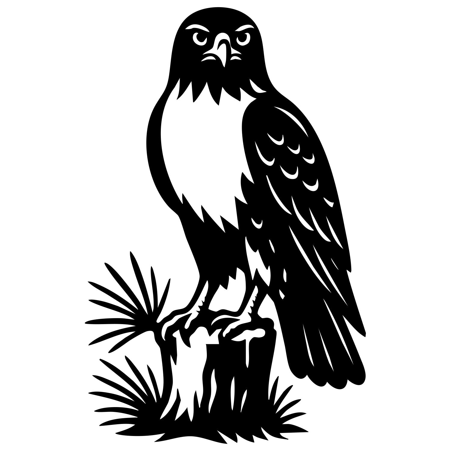 Red-tailed Hawk DXF File – CNC Cutting Design | ABHAWK15