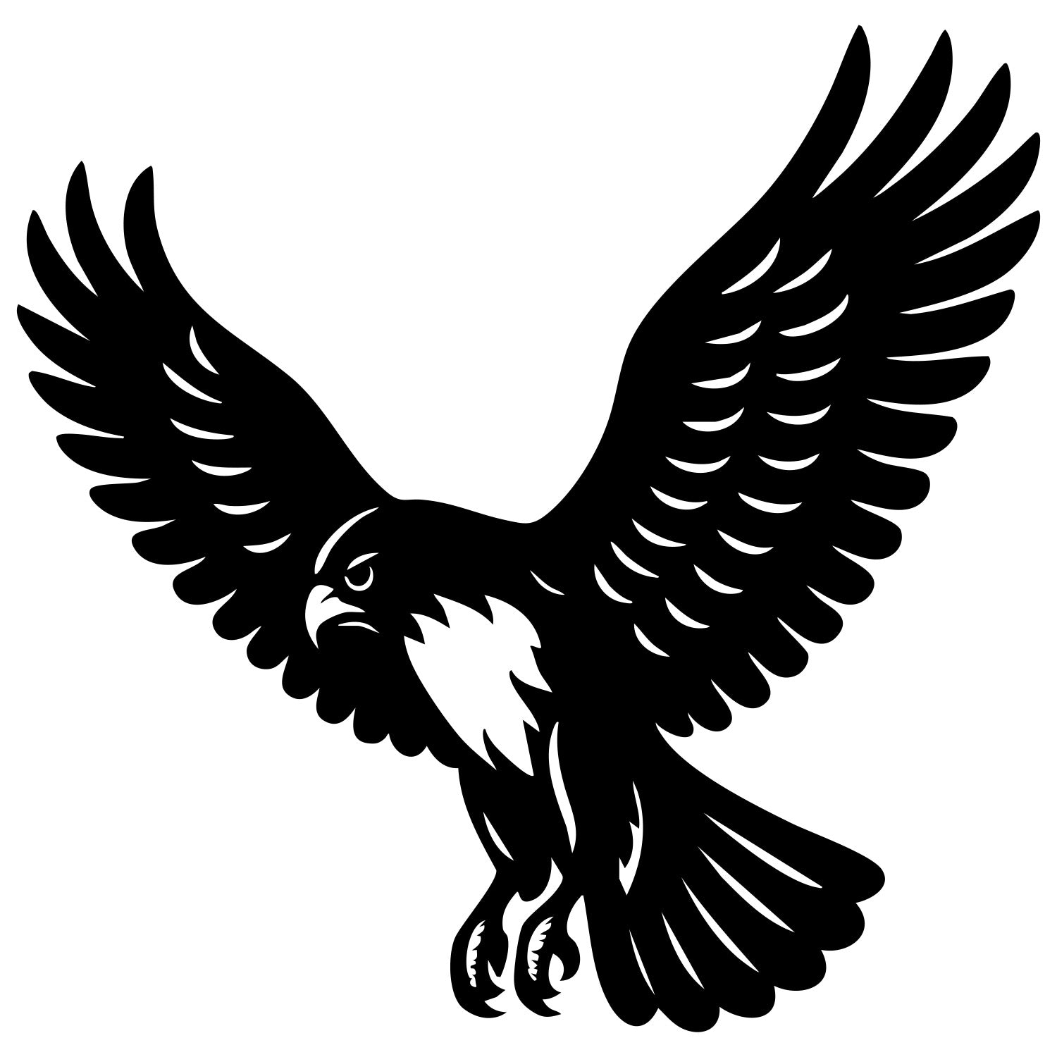 Red-tailed Hawk DXF File – CNC Cutting Design | ABHAWK19