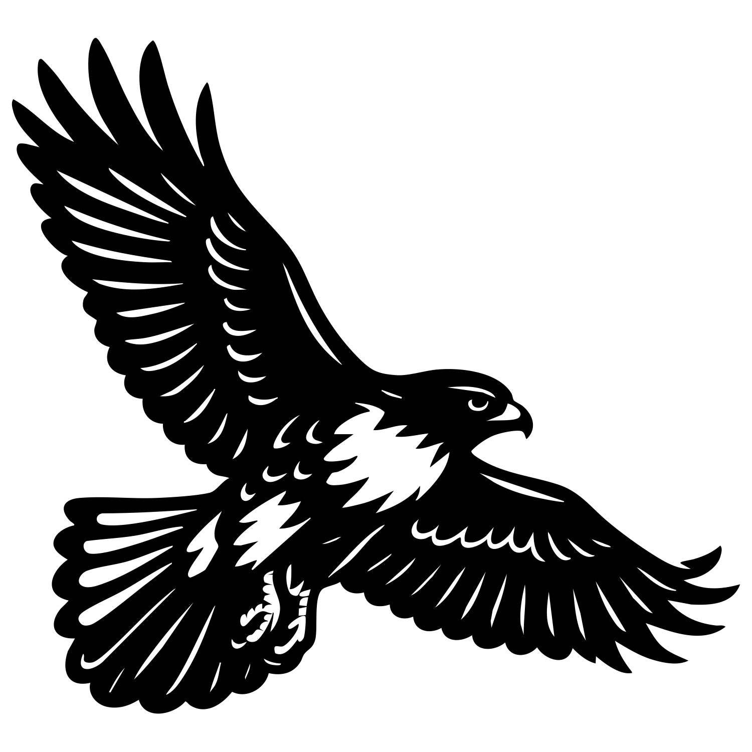 Red-tailed Hawk DXF File – CNC Cutting Design | ABHAWK20